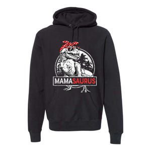 Mamasaurus T Rex Dinosaur Funny Mama Saurus Premium Hoodie