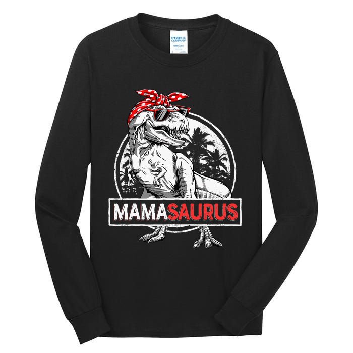 Mamasaurus T Rex Dinosaur Funny Mama Saurus Tall Long Sleeve T-Shirt