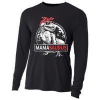 Mamasaurus T Rex Dinosaur Funny Mama Saurus Cooling Performance Long Sleeve Crew