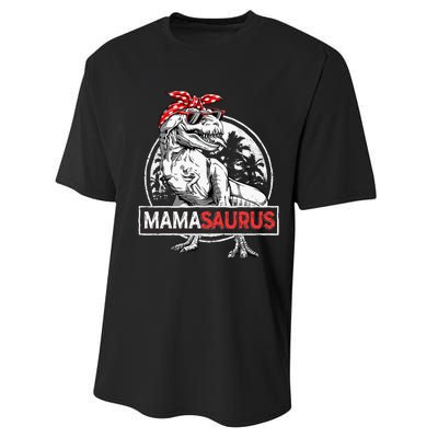 Mamasaurus T Rex Dinosaur Funny Mama Saurus Performance Sprint T-Shirt