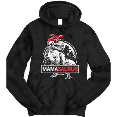 Mamasaurus T Rex Dinosaur Funny Mama Saurus Tie Dye Hoodie