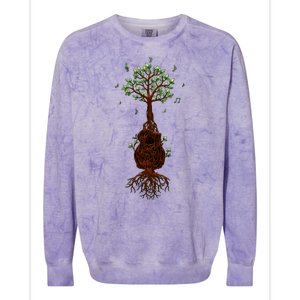 Musical Tree Root Guitar Colorblast Crewneck Sweatshirt