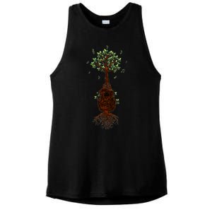 Musical Tree Root Guitar Ladies PosiCharge Tri-Blend Wicking Tank