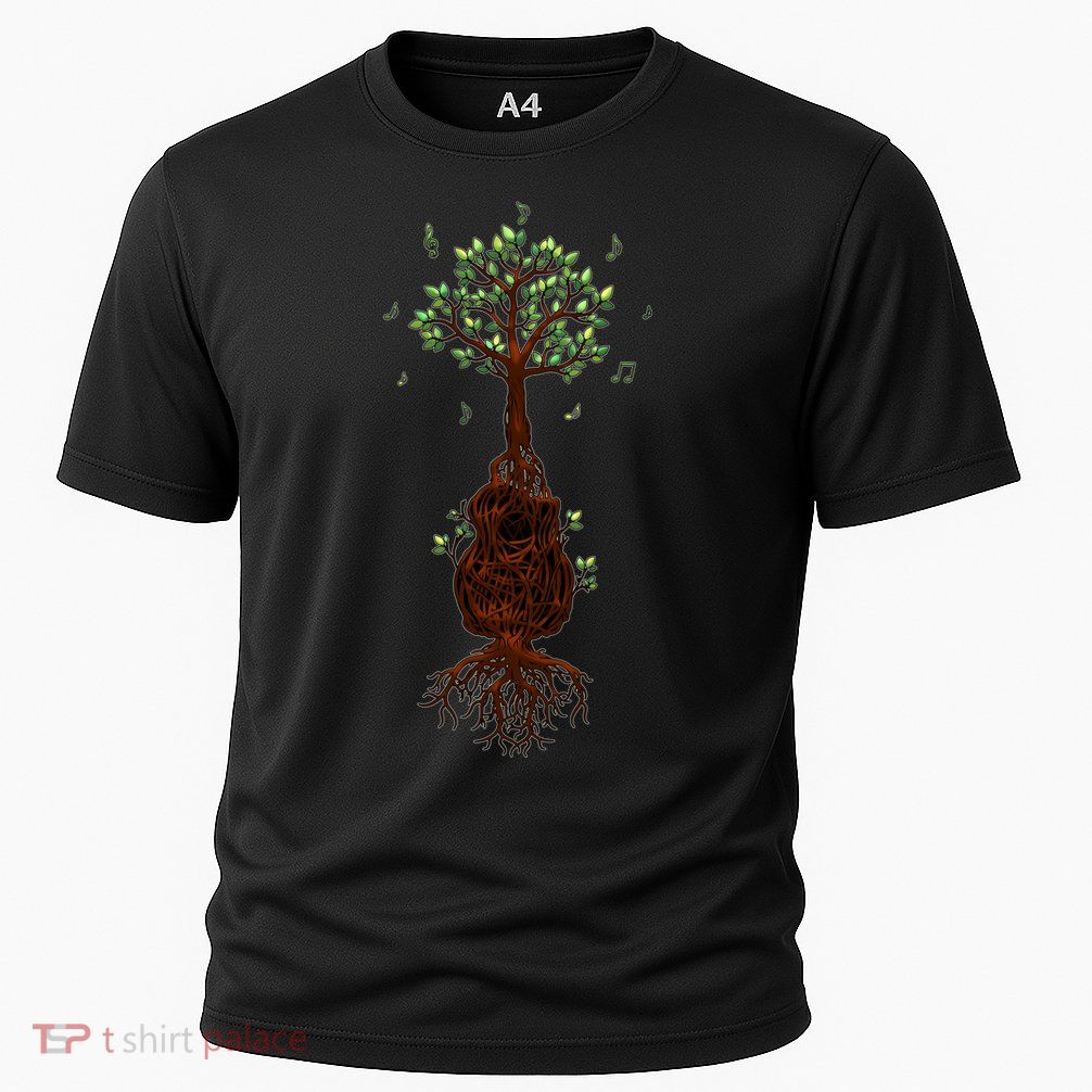 Musical Tree Root Guitar Performance Shirt