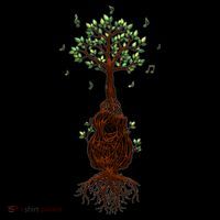Musical Tree Root Guitar Performance Shirt