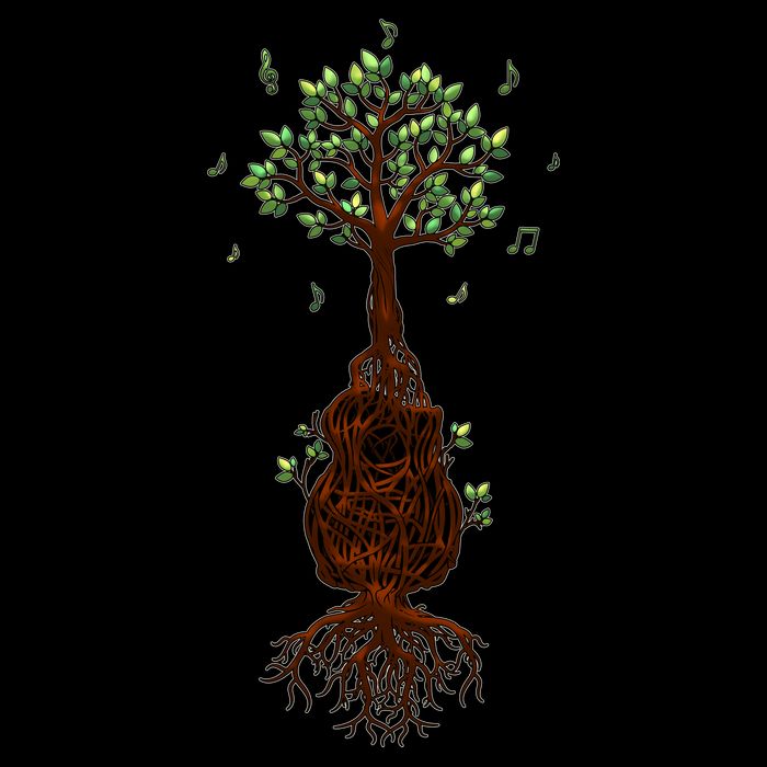 Musical Tree Root Guitar Impact Tech Backpack