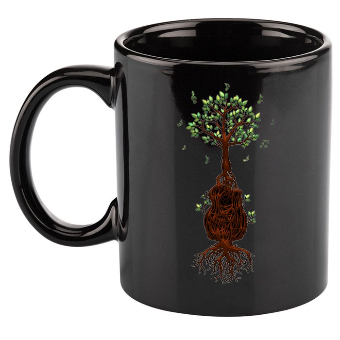 Musical Tree Root Guitar 11oz C Handle Ceramic Mug