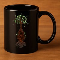 Musical Tree Root Guitar 11oz C Handle Ceramic Mug