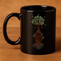 Musical Tree Root Guitar 11oz C Handle Ceramic Mug