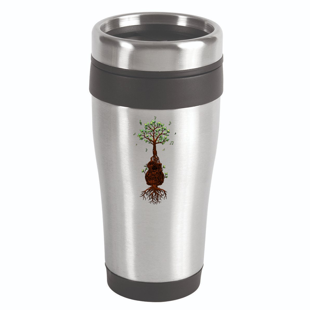 Musical Tree Root Guitar 16oz Travel Tumbler