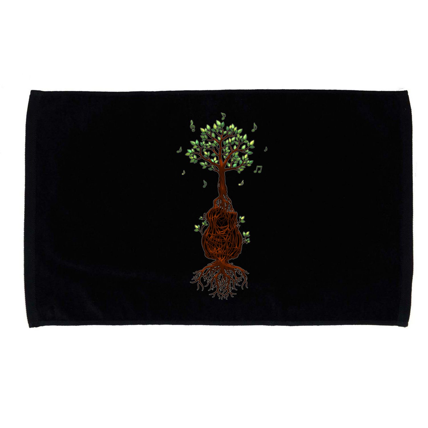 Musical Tree Root Guitar Microfiber Hand Towel