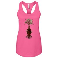 Musical Tree Root Guitar Women's Racerback Tank