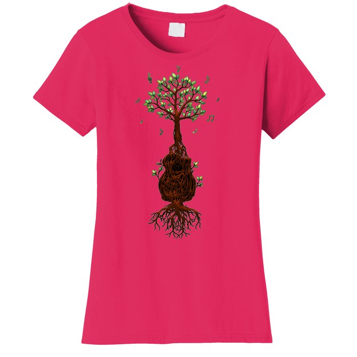 Musical Tree Root Guitar Women's T-Shirt