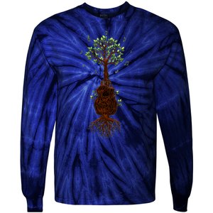 Musical Tree Root Guitar Tie-Dye Long Sleeve Shirt