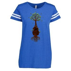 Musical Tree Root Guitar Enza Ladies Jersey Football T-Shirt