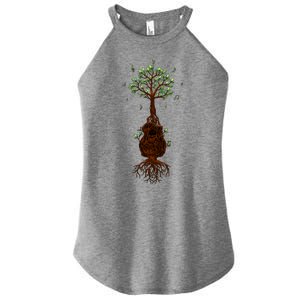 Musical Tree Root Guitar Women's Perfect Tri Rocker Tank