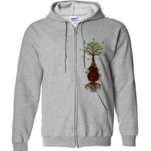 Musical Tree Root Guitar Full Zip Hoodie