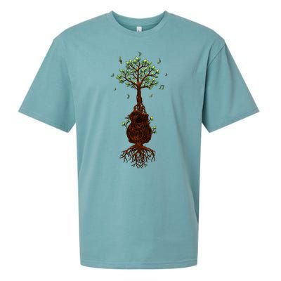 Musical Tree Root Guitar Sueded Cloud Jersey T-Shirt