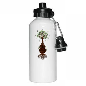 Musical Tree Root Guitar Aluminum Water Bottle