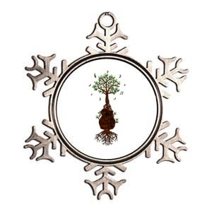 Musical Tree Root Guitar Metallic Star Ornament