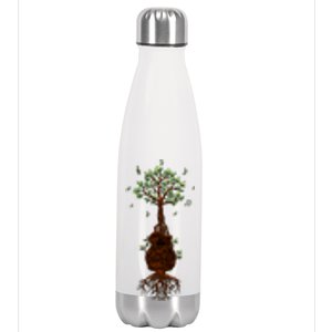 Musical Tree Root Guitar Stainless Steel Insulated Water Bottle