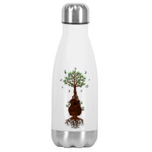 Musical Tree Root Guitar Stainless Steel Insulated Water Bottle