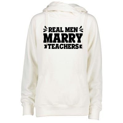 Marry Teachers Real Marry Teachers Meaningful Gift Womens Funnel Neck Pullover Hood