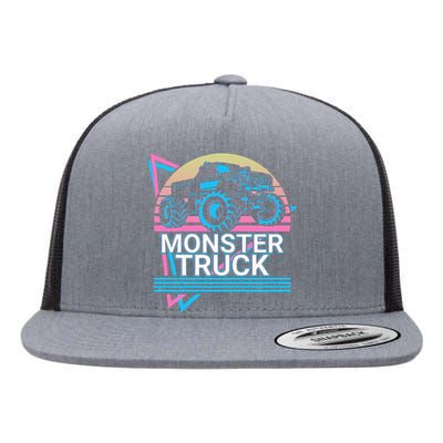 Monster Truck Retro Flat Bill Trucker Hat