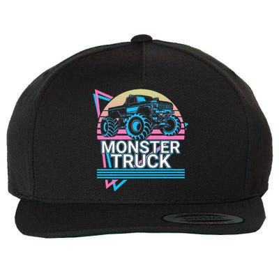 Monster Truck Retro Wool Snapback Cap