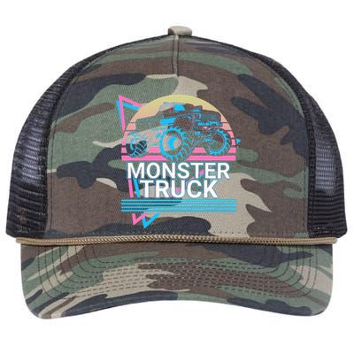 Monster Truck Retro Retro Rope Trucker Hat Cap