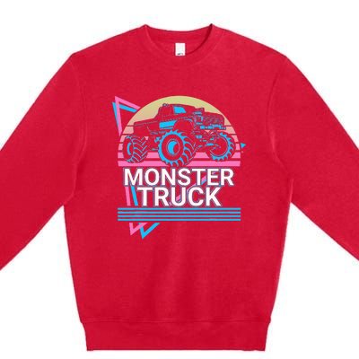 Monster Truck Retro Premium Crewneck Sweatshirt