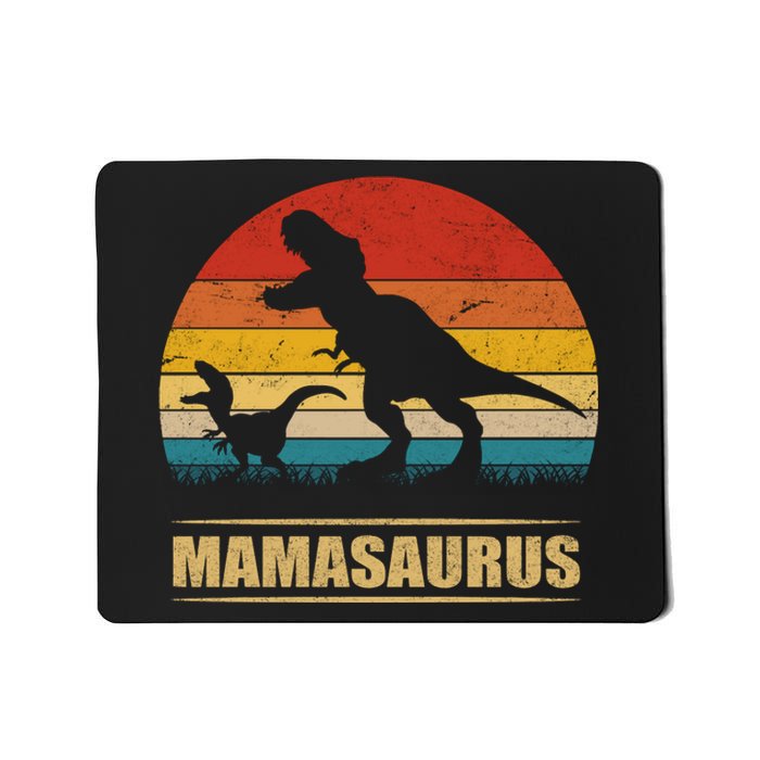 Mamasaurus T Rex Dinosaur Funny Mothers Day Mom Women Long Sleeve Mousepad