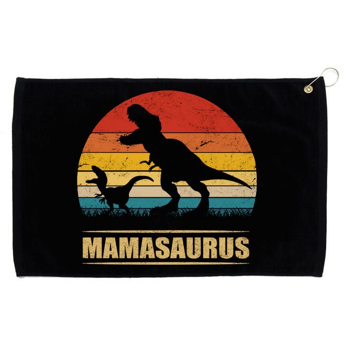 Mamasaurus T Rex Dinosaur Funny Mothers Day Mom Women Long Sleeve Grommeted Golf Towel