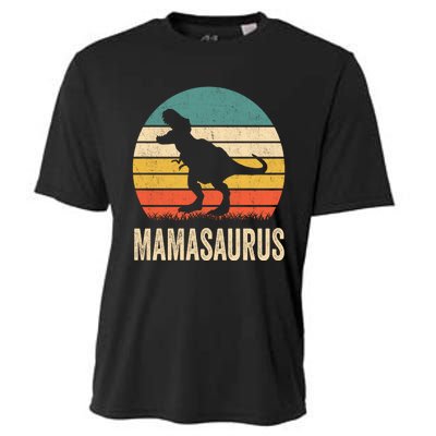 Mamasaurus T Rex Dinosaur Mama Saurus Family Matching Women Sweat Cooling Performance Crew T-Shirt