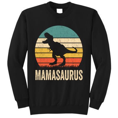 Mamasaurus T Rex Dinosaur Mama Saurus Family Matching Women Sweat Sweatshirt