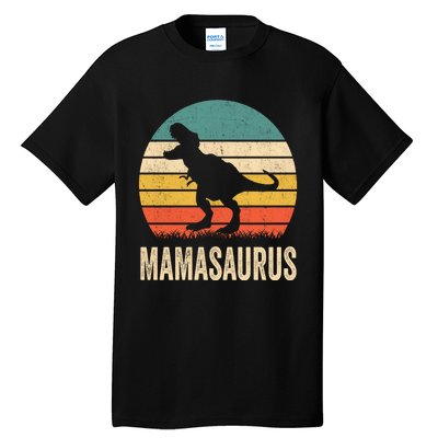 Mamasaurus T Rex Dinosaur Mama Saurus Family Matching Women Sweat Tall T-Shirt