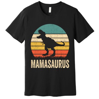 Mamasaurus T Rex Dinosaur Mama Saurus Family Matching Women Sweat Premium T-Shirt