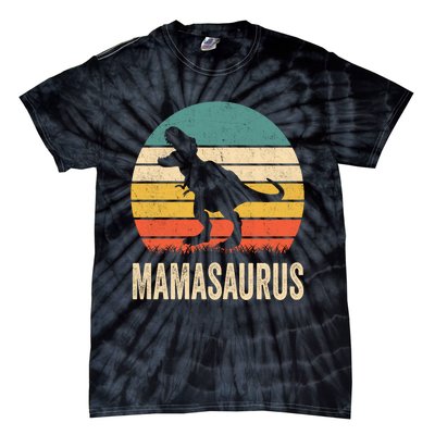 Mamasaurus T Rex Dinosaur Mama Saurus Family Matching Women Sweat Tie-Dye T-Shirt