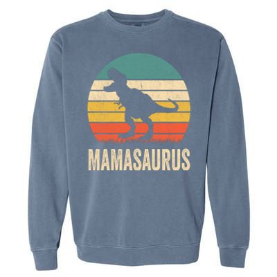 Mamasaurus T Rex Dinosaur Mama Saurus Family Matching Women Sweat Garment-Dyed Sweatshirt