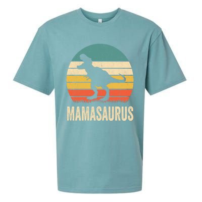 Mamasaurus T Rex Dinosaur Mama Saurus Family Matching Women Sweat Sueded Cloud Jersey T-Shirt