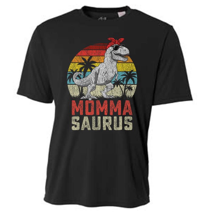 Mommasaurus T Rex Dinosaur Momma Saurus MotherS Family Cooling Performance Crew T-Shirt