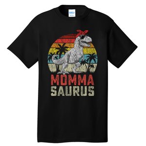 Mommasaurus T Rex Dinosaur Momma Saurus MotherS Family Tall T-Shirt