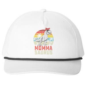 Mommasaurus T Rex Dinosaur Momma Saurus MotherS Family Snapback Five-Panel Rope Hat