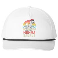 Mommasaurus T Rex Dinosaur Momma Saurus MotherS Family Snapback Five-Panel Rope Hat