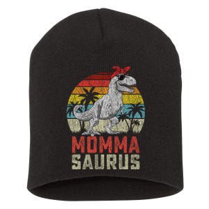 Mommasaurus T Rex Dinosaur Momma Saurus MotherS Family Short Acrylic Beanie