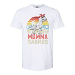 Mommasaurus T Rex Dinosaur Momma Saurus MotherS Family Softstyle CVC T-Shirt