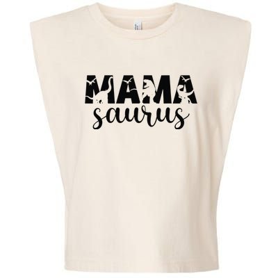 MamaSaurus T rex Dinosaur Funny Mama Saurus Mother's Day Garment-Dyed Women's Muscle Tee