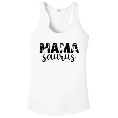 MamaSaurus T rex Dinosaur Funny Mama Saurus Mother's Day Ladies PosiCharge Competitor Racerback Tank