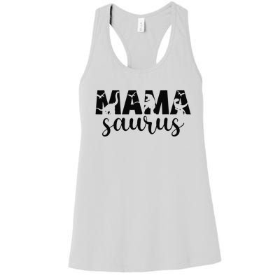 MamaSaurus T rex Dinosaur Funny Mama Saurus Mother's Day Women's Racerback Tank