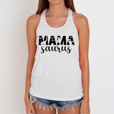 MamaSaurus T rex Dinosaur Funny Mama Saurus Mother's Day Women's Knotted Racerback Tank